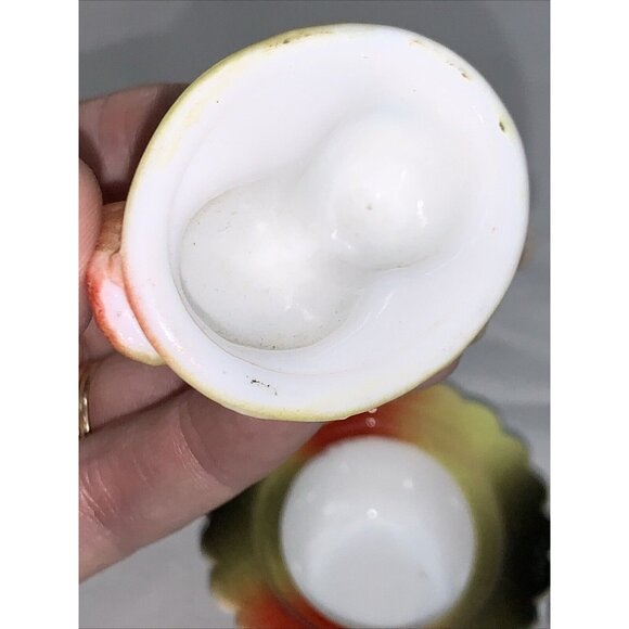 Vtg Mosser Cat on Nest Tie Dye Glass Salt Cellar Basket C880 - Picture 6 of 10